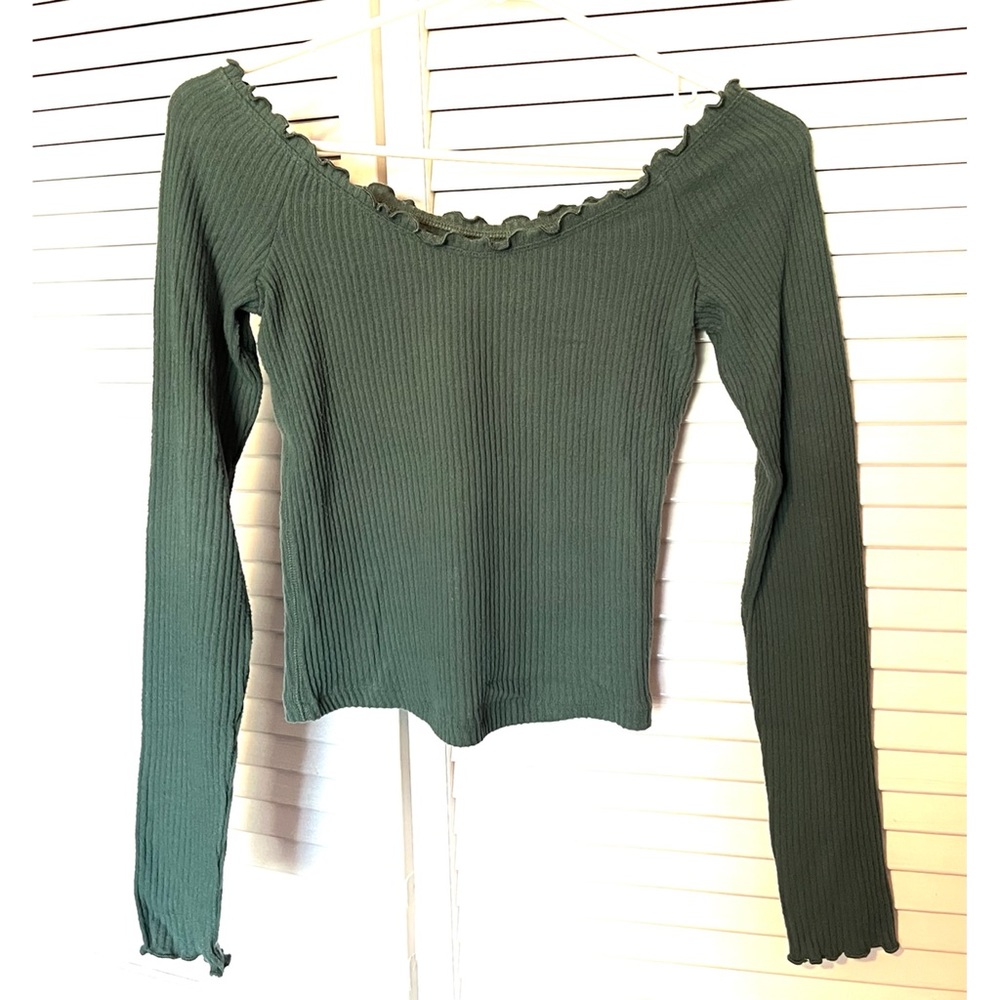 Green Off Shoulder Abercrombie Top